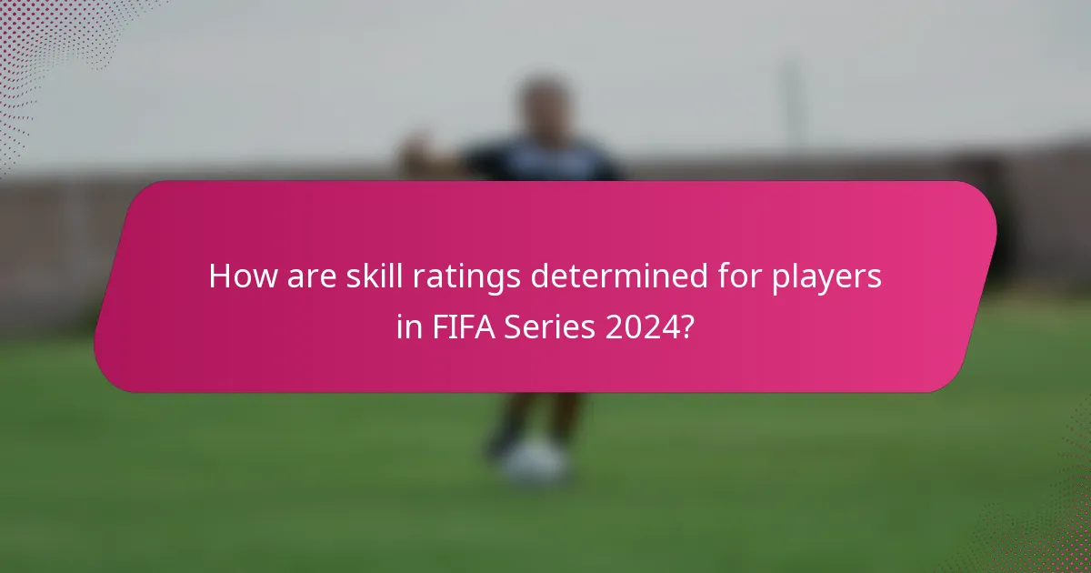 How are skill ratings determined for players in FIFA Series 2024?