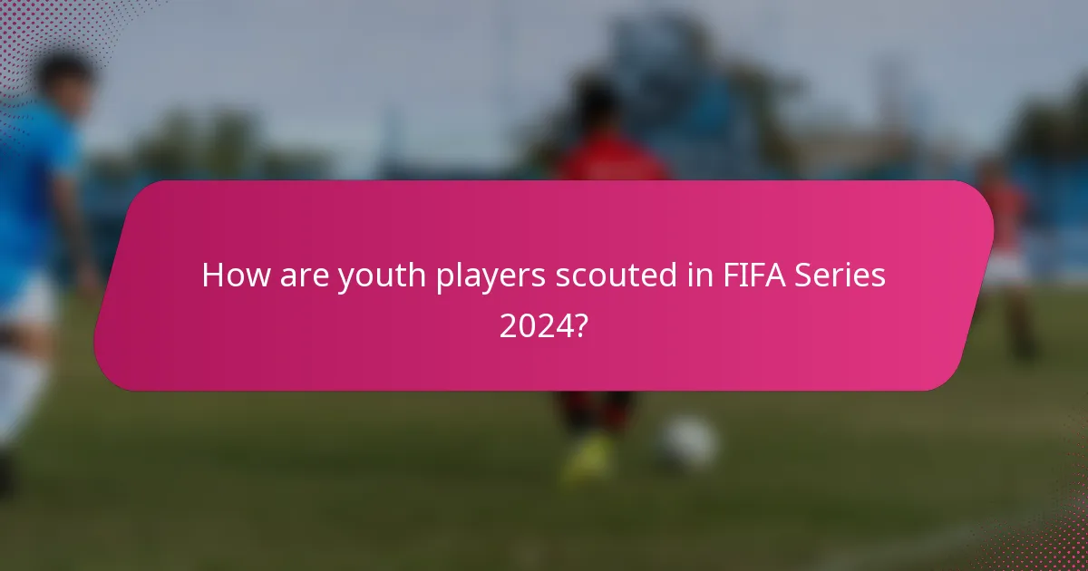 How are youth players scouted in FIFA Series 2024?