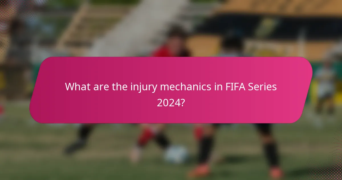 What are the injury mechanics in FIFA Series 2024?