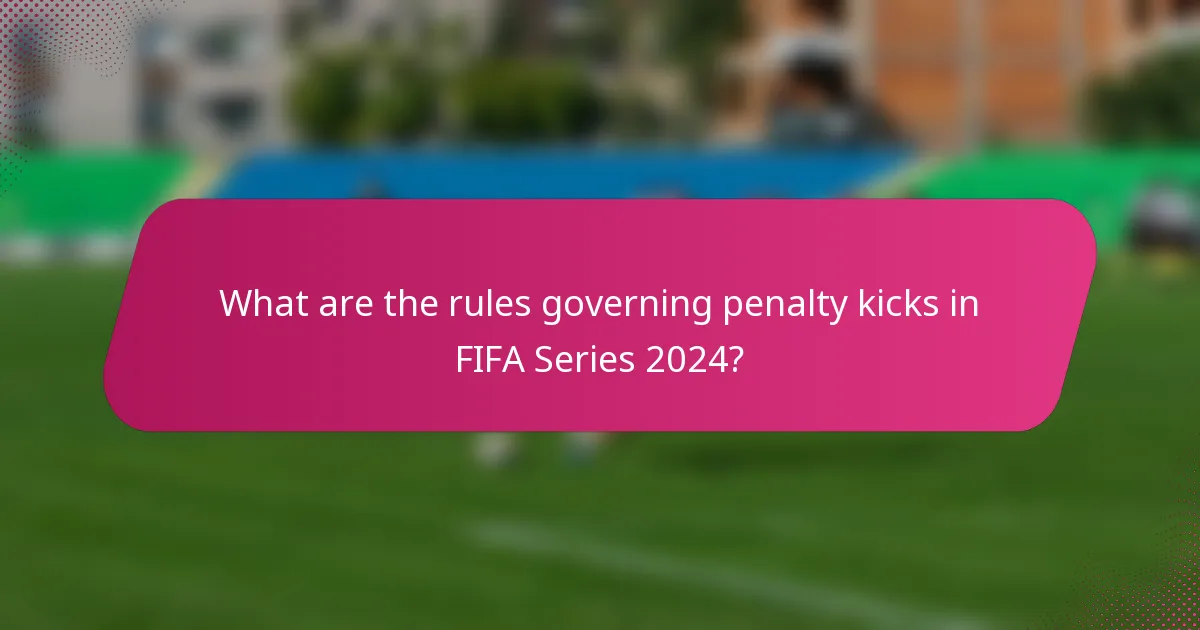 What are the rules governing penalty kicks in FIFA Series 2024?