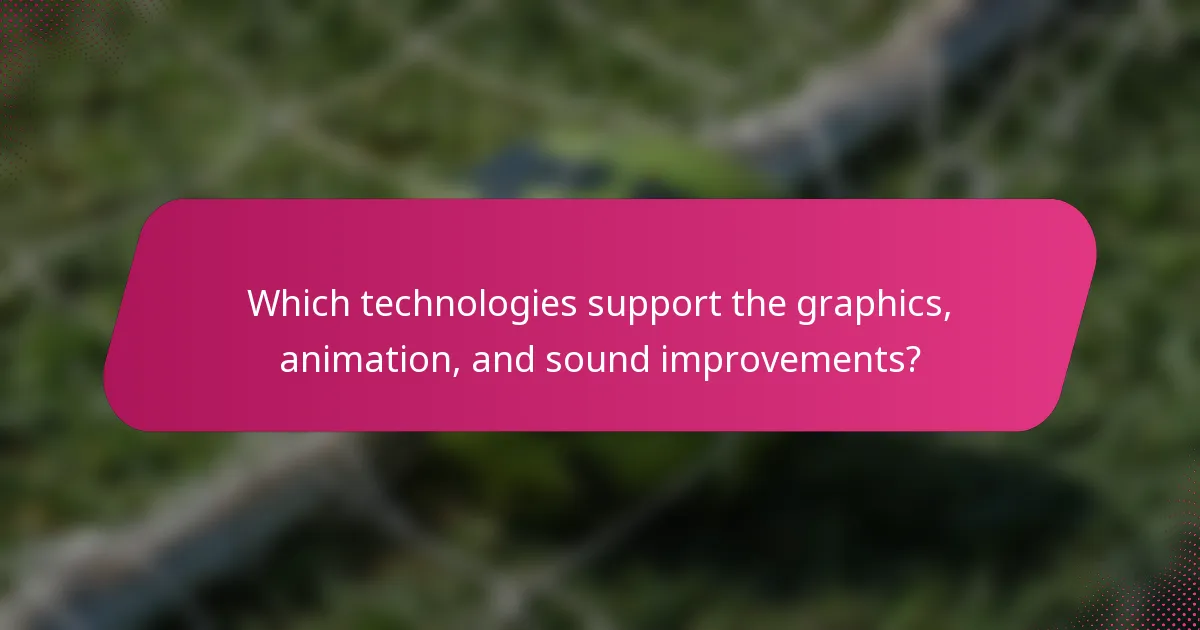 Which technologies support the graphics, animation, and sound improvements?